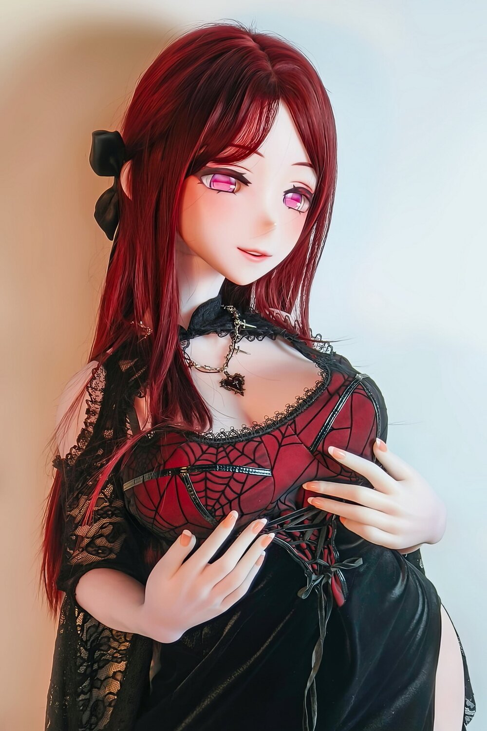 ElsaBabe 秋月霜176cm｜赤髪と黒赤ドレスのアニメ系モデル・価格と購入特典